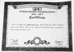PCM Scholarship Examination